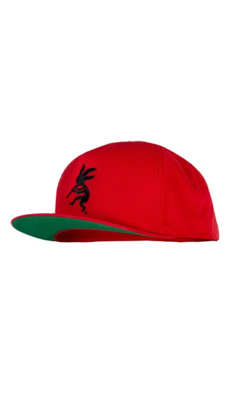 Snapback NU90 Czerwony / Czarne Logo