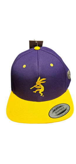 Snapback SIX NU90 Fioletowy z żółtym daszkiem / Żółte Logo