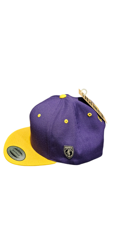 Snapback SIX NU90 Fioletowy z żółtym daszkiem / Żółte Logo