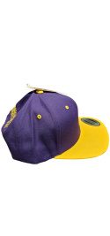 Snapback SIX NU90 Fioletowy z żółtym daszkiem / Żółte Logo