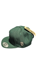 Snapback SIX NU90 Zielony z zielonym daszkiem / Białe Logo