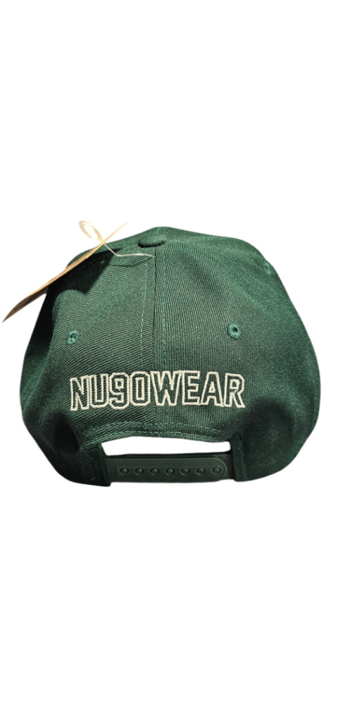 Snapback SIX NU90 Zielony z zielonym daszkiem / Białe Logo
